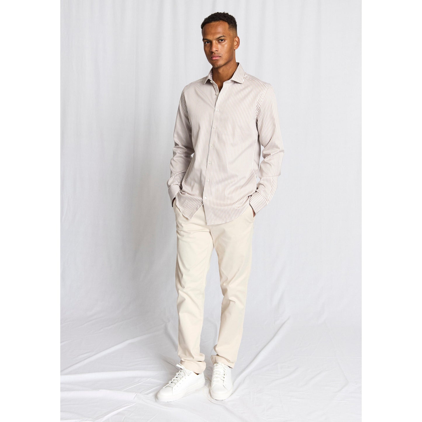 SANTOS STRIPE MODERN FIT-MENS SHIRTS-BRUUN STENGADE-JB Evans Fashions & Footwear