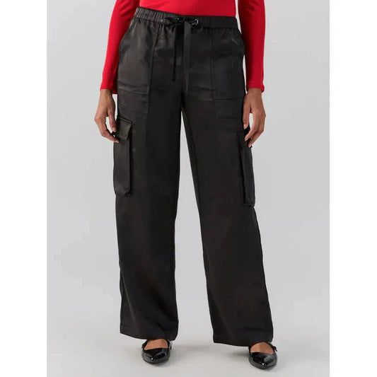 SATIN CARGO WIDE LEG PANT-LADIES PANTS-SANCTUARY-JB Evans Fashions & Footwear