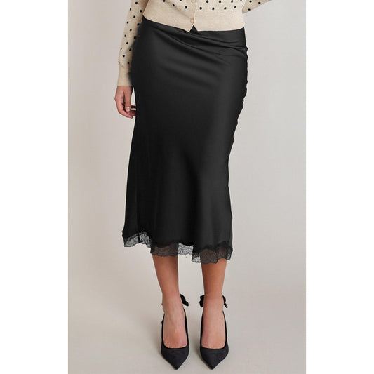 SATIN LACE SKIRT-SKIRTS-DEX-JB Evans Fashions & Footwear