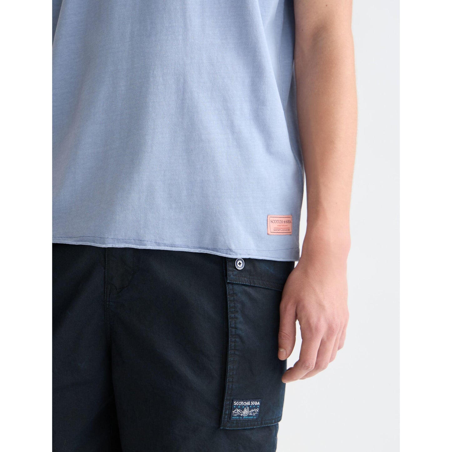 SEASONAL CORE RAW EDGE RELAXED FIT-MENS T-SHIRTS & POLO'S-SCOTCH & SODA-JB Evans Fashions & Footwear