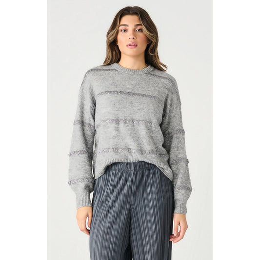 SEQUIN STRIPE SWEATER-LADIES SWEATERS & KNITS-DEX-JB Evans Fashions & Footwear