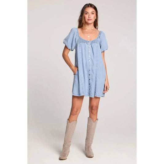 SEYMORE MINI DRESS-LADIES DRESSES & JUMPERS-SALTWATER-JB Evans Fashions & Footwear