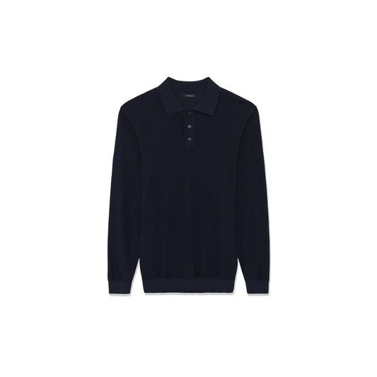 SHOWLON TEXTRURED KNIT POLO SWEATER-MENS SWEATERS & KNITS-MATINIQUE-JB Evans Fashions & Footwear