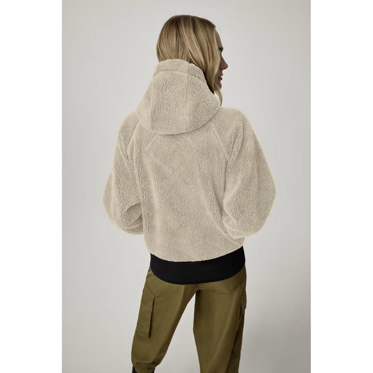 SIMCOE FLEECE HOODY - LIGHT TAN-LADIES LIGHTWEIGHT COATS & JACKETS-CANADA GOOSE-JB Evans Fashions & Footwear