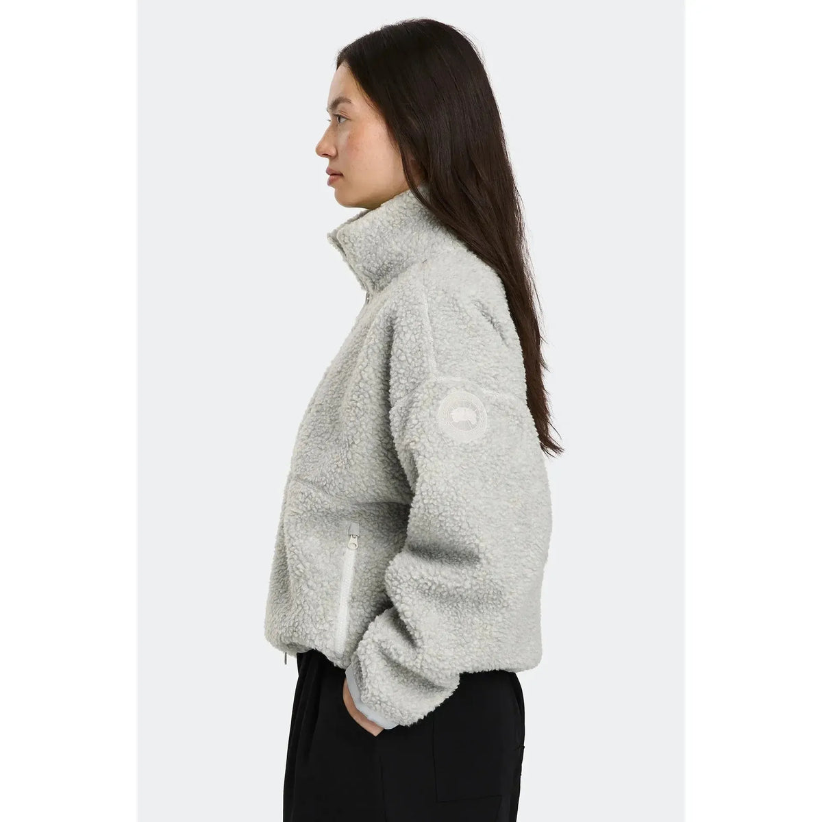 SIMCOE FLEECE JACKET - WD SILVERBIRCH HEATHER-LADIES LIGHTWEIGHT COATS & JACKETS-CANADA GOOSE-JB Evans Fashions & Footwear