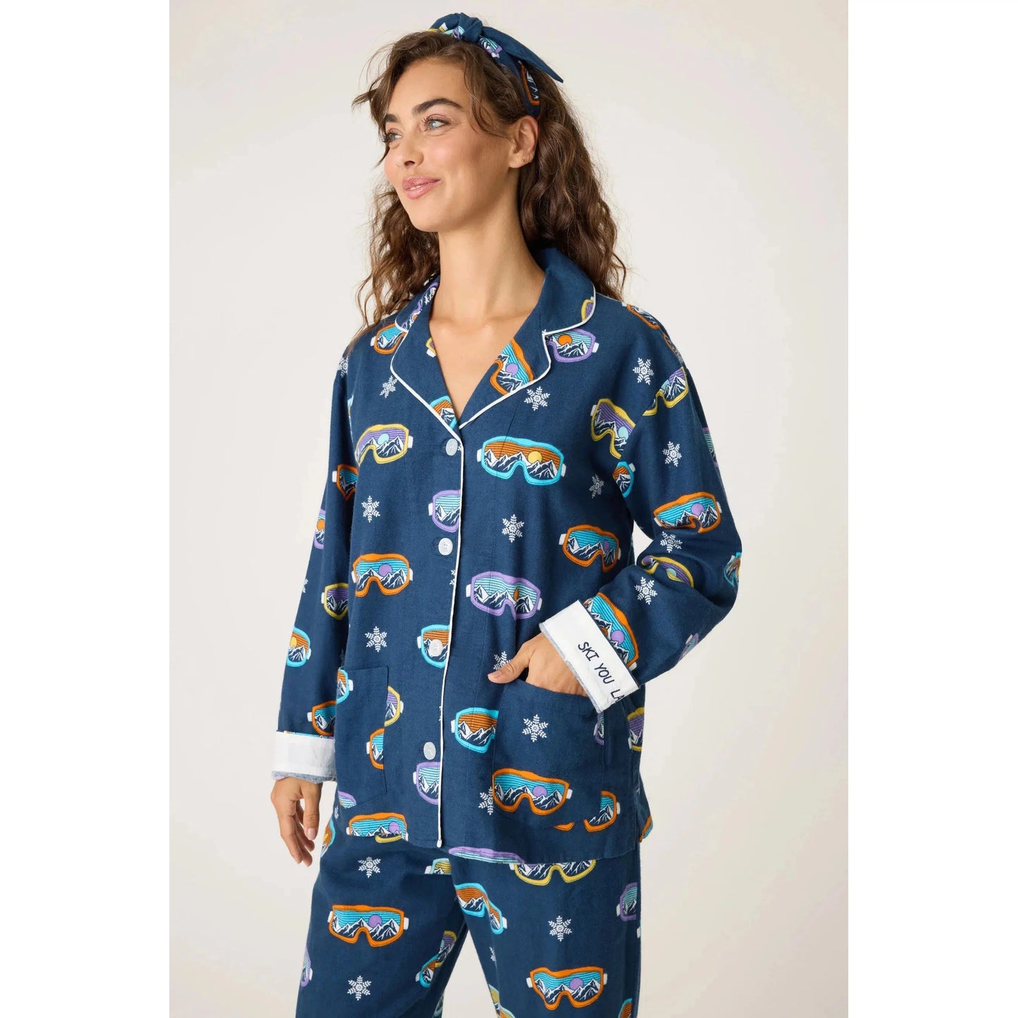 SKI YOU LATER FLANNEL PJ SET-LADIES LOUNGE & SLEEPWEAR-PJ SALVAGE-JB Evans Fashions & Footwear