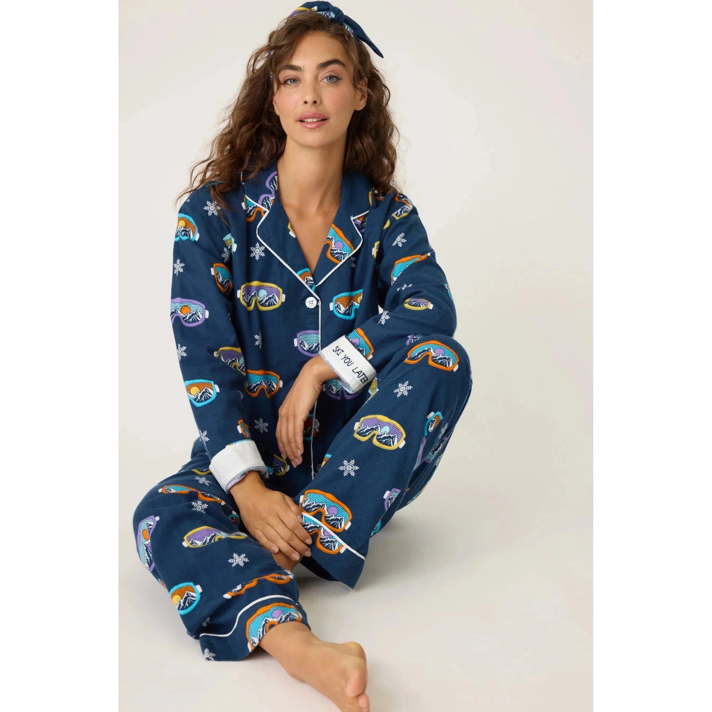 SKI YOU LATER FLANNEL PJ SET-LADIES LOUNGE & SLEEPWEAR-PJ SALVAGE-JB Evans Fashions & Footwear