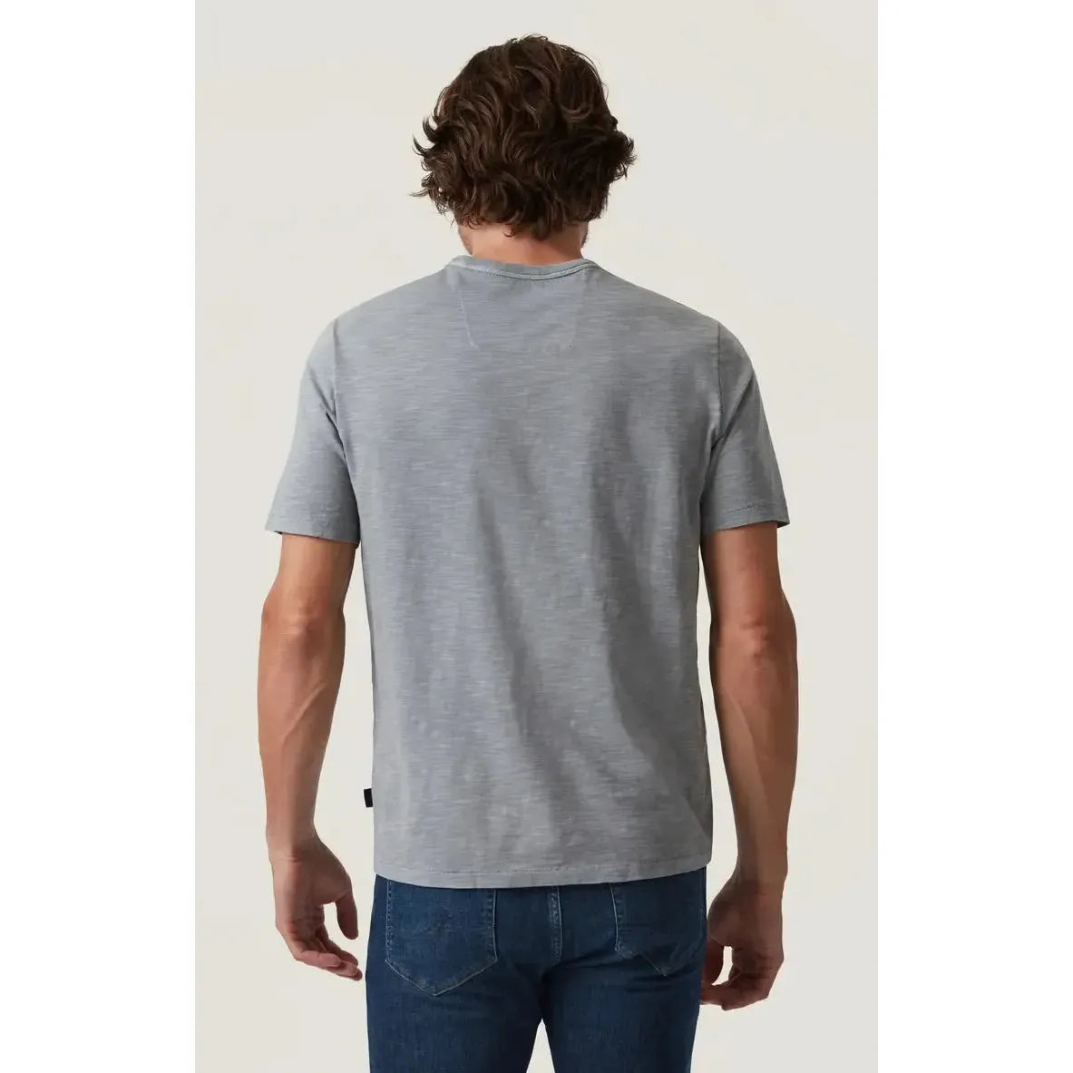 SLUB CREW NECK T-SHIRT - MONUMENT GREY-MENS T-SHIRTS & POLO'S-34 HERITAGE-JB Evans Fashions & Footwear