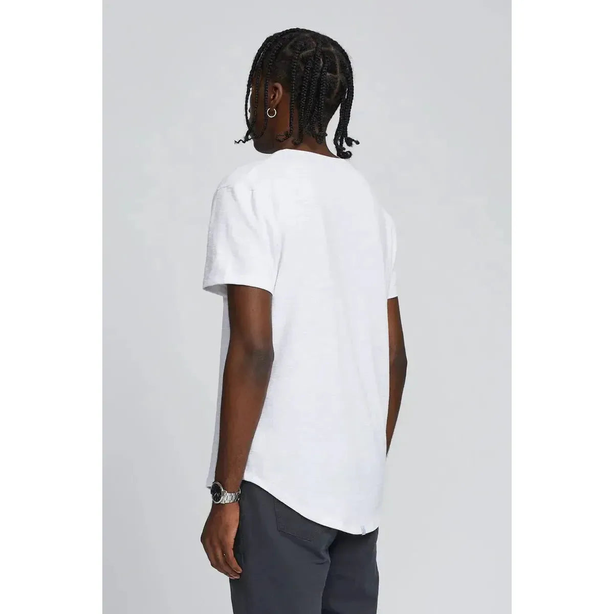 SLUB HI-LO T-SHIRT-MENS T-SHIRTS & POLO'S-KUWALLA-JB Evans Fashions & Footwear