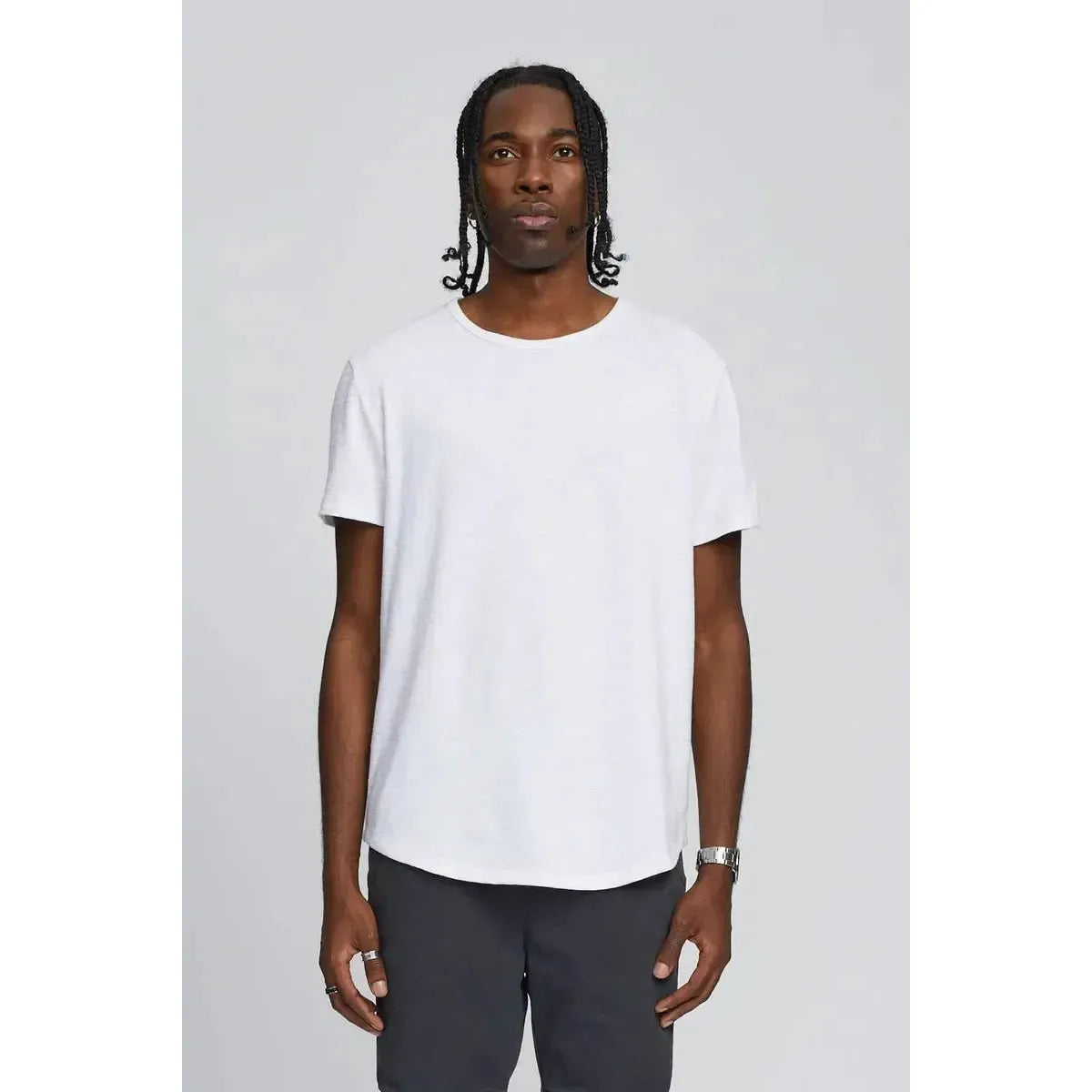 SLUB HI-LO T-SHIRT-MENS T-SHIRTS & POLO'S-KUWALLA-JB Evans Fashions & Footwear
