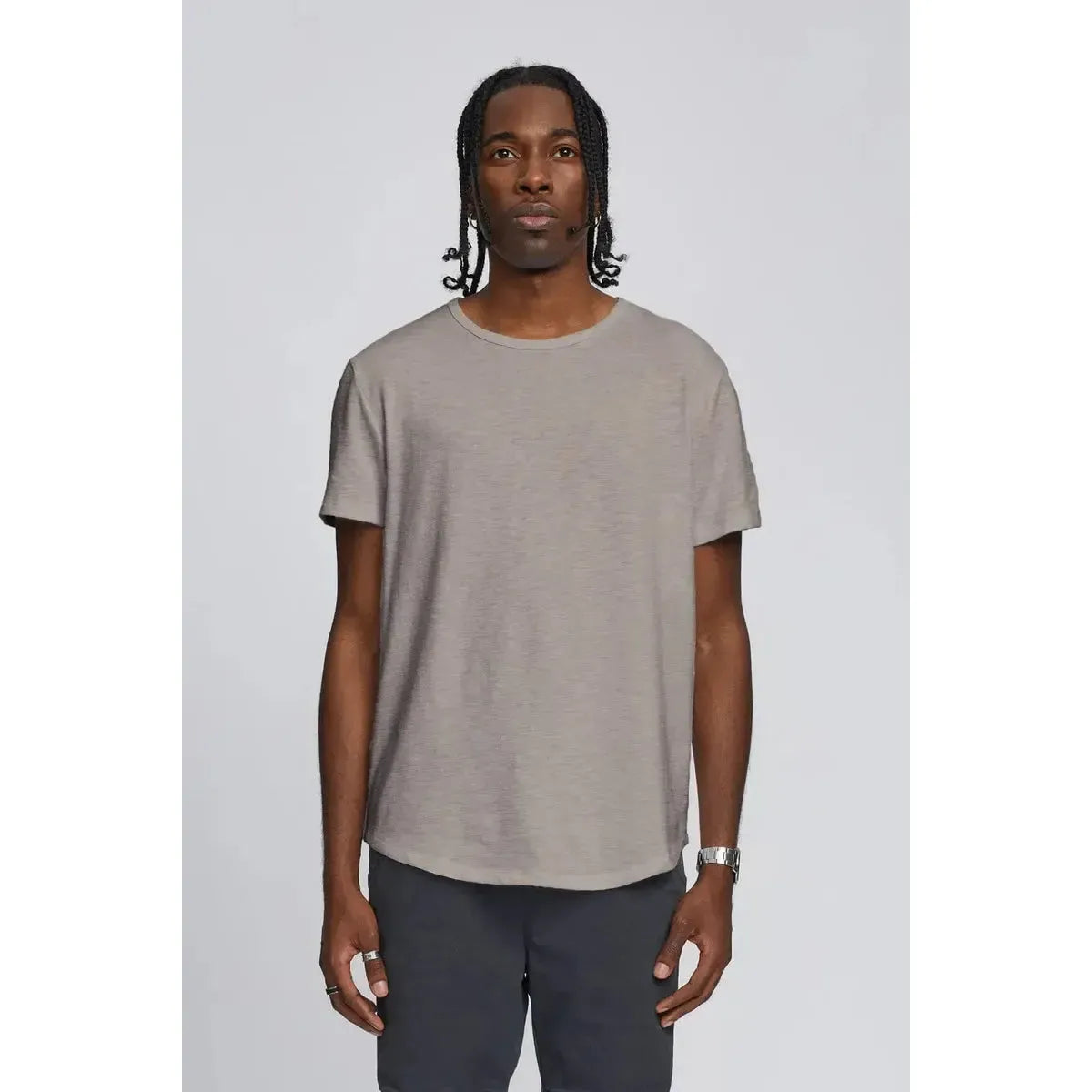 SLUB HI-LO T-SHIRT-MENS T-SHIRTS & POLO'S-KUWALLA-JB Evans Fashions & Footwear