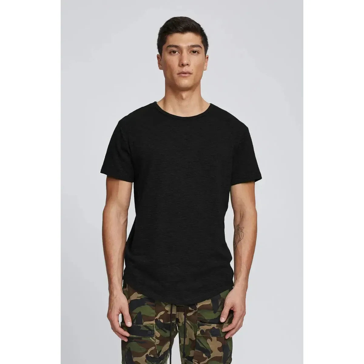 SLUB HI-LO T-SHIRT-MENS T-SHIRTS & POLO'S-KUWALLA-JB Evans Fashions & Footwear