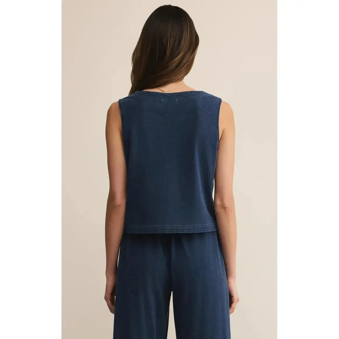 SOLACE JERSEY DENIM TOP-LADIES TOPS-Z SUPPLY-JB Evans Fashions & Footwear
