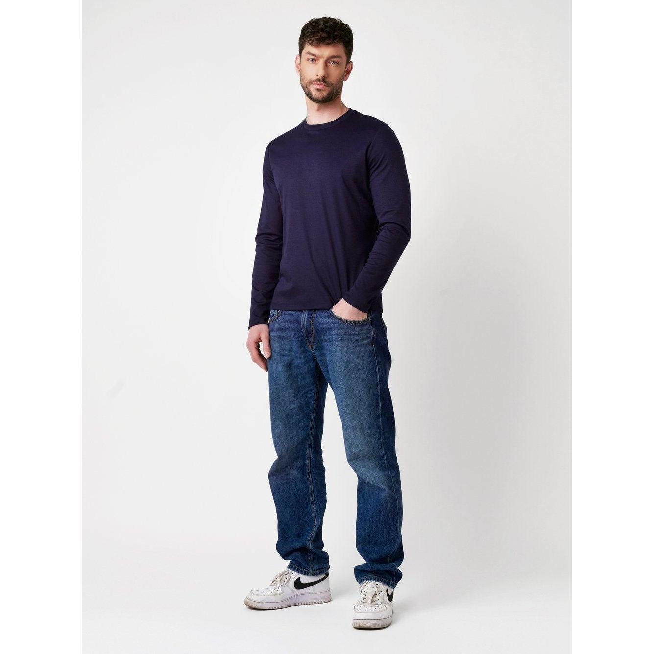 SOLID ROUNDNECK L/S T-SHIRT-MENS T-SHIRTS & POLO'S-DESOTO-JB Evans Fashions & Footwear