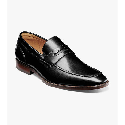 SORRENTO PENNY BLACK-MENS DRESS FOOTWEAR-FLORSHEIM-JB Evans Fashions & Footwear