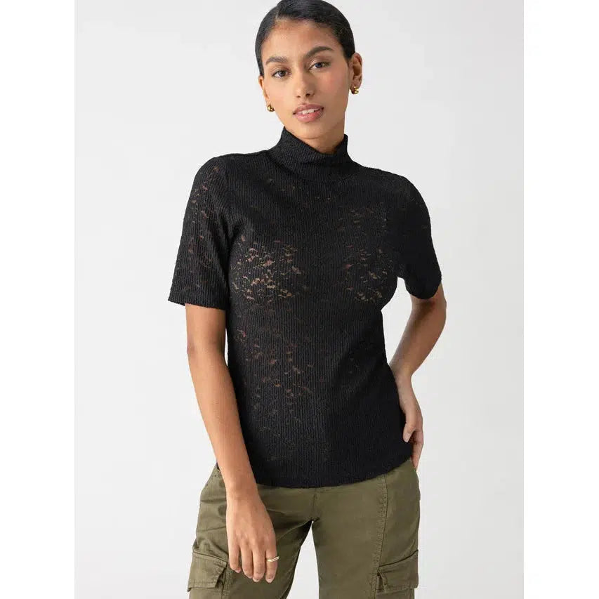 S/S LACE MOCK KNIT TOP-LADIES TOPS-SANCTUARY-JB Evans Fashions & Footwear