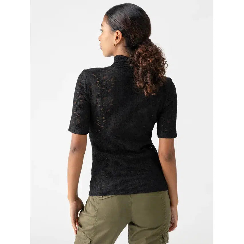 S/S LACE MOCK KNIT TOP-LADIES TOPS-SANCTUARY-JB Evans Fashions & Footwear