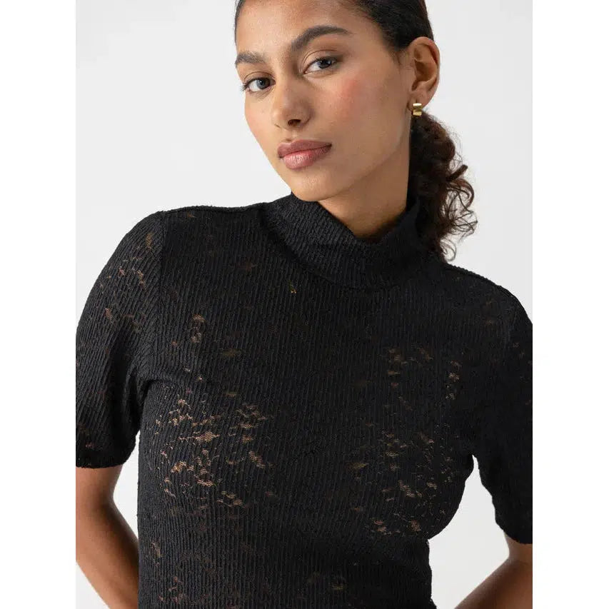 S/S LACE MOCK KNIT TOP-LADIES TOPS-SANCTUARY-JB Evans Fashions & Footwear