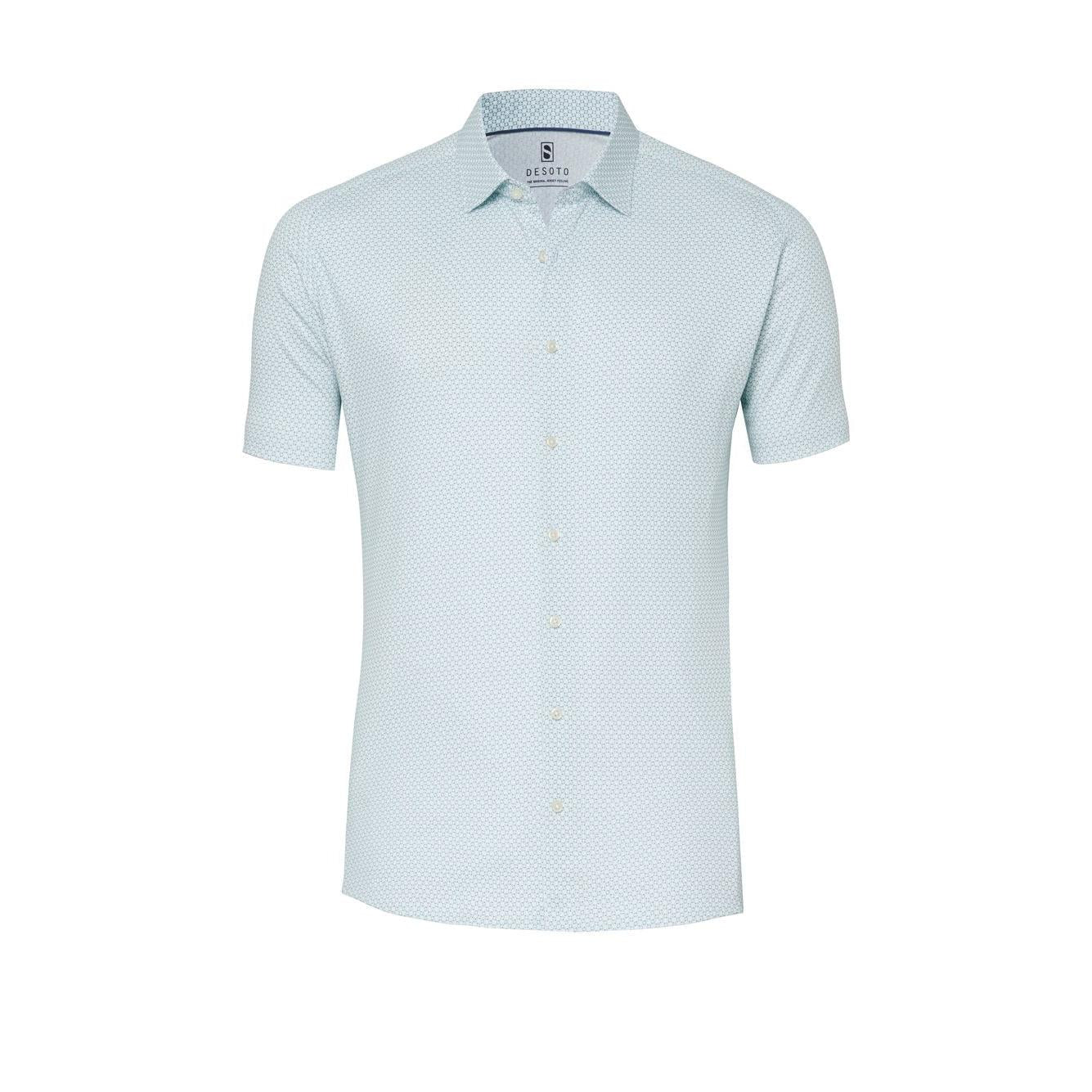 S/S SQUARE PRINT MULTI-MENS SHIRTS-DESOTO-JB Evans Fashions & Footwear