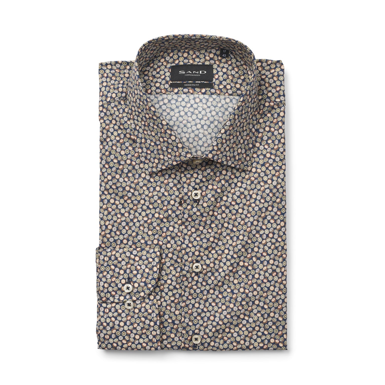 STATE CITRUS PRINT SHIRT-MENS DRESS SHIRTS-SAND-JB Evans Fashions & Footwear