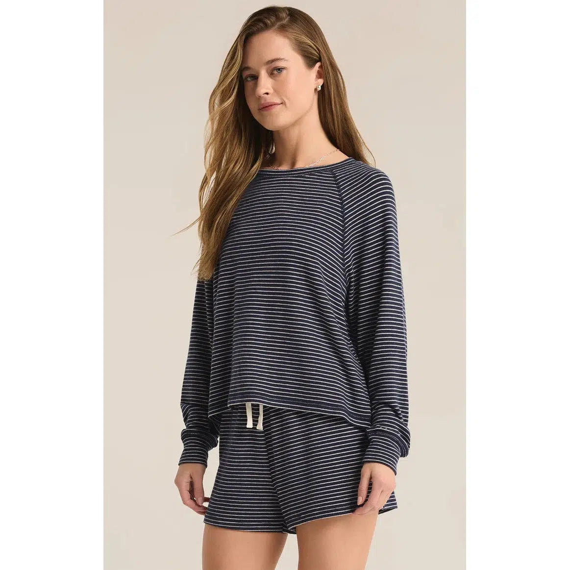 STAYING IN STRIPE LS TOP-LADIES LOUNGE & SLEEPWEAR-Z SUPPLY-JB Evans Fashions & Footwear