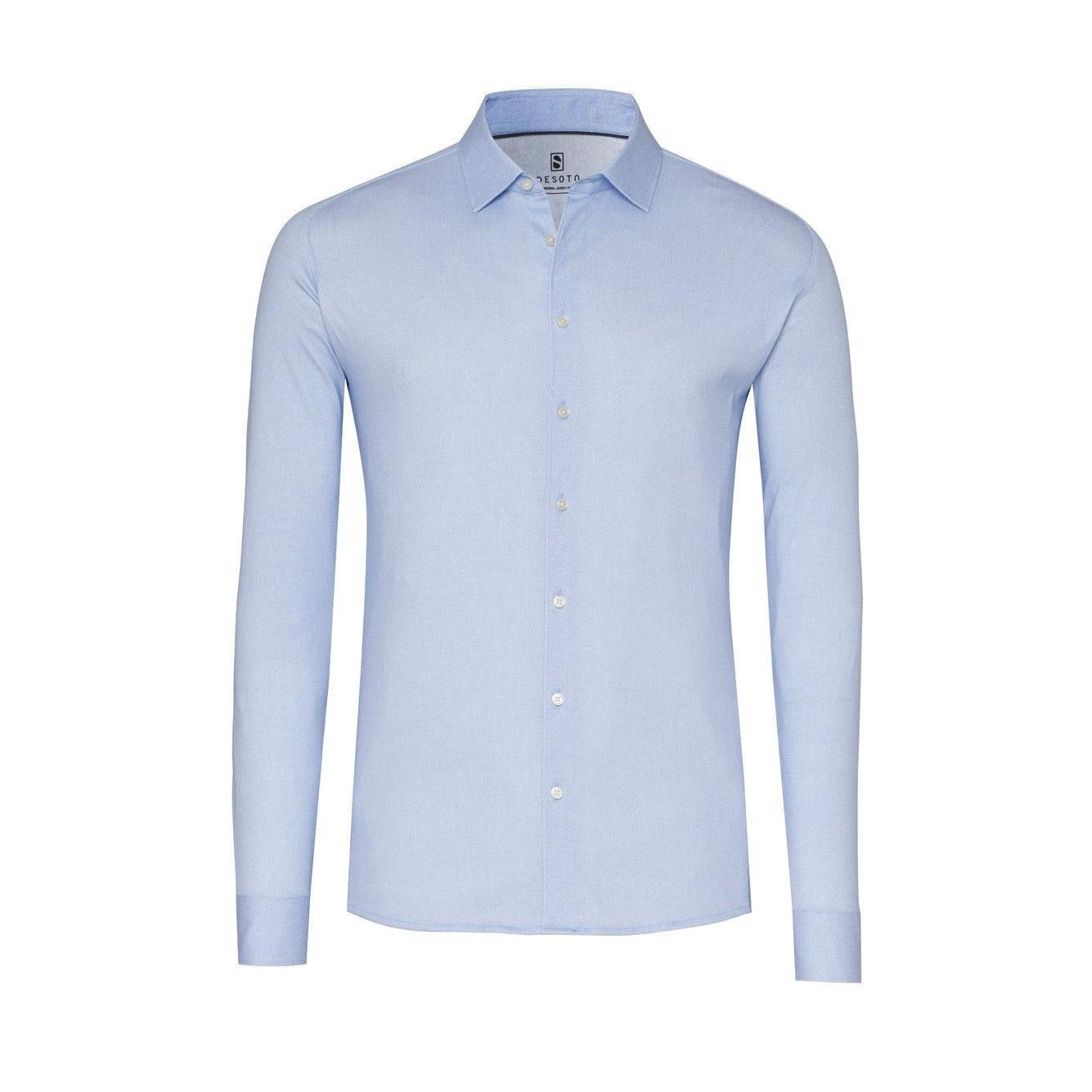 STRIPE LINEN LOOK JERSEY-MENS SHIRTS-DESOTO-JB Evans Fashions & Footwear