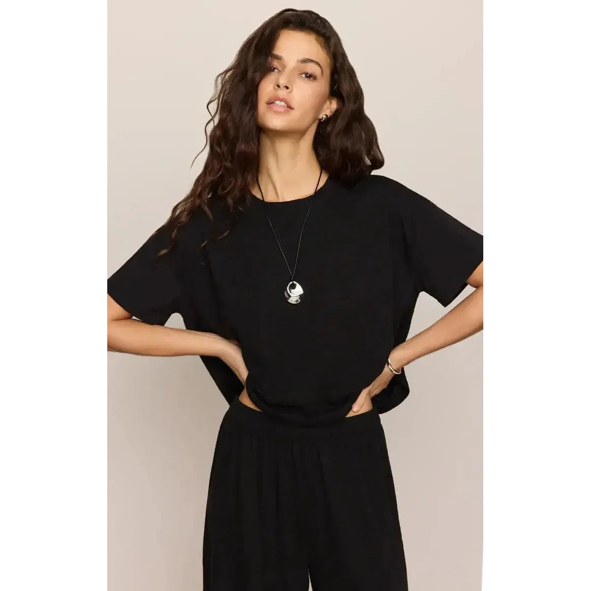 SWAY TEXTURED CROPPED TEE-LADIES T-SHIRTS & TANKS-Z SUPPLY-JB Evans Fashions & Footwear