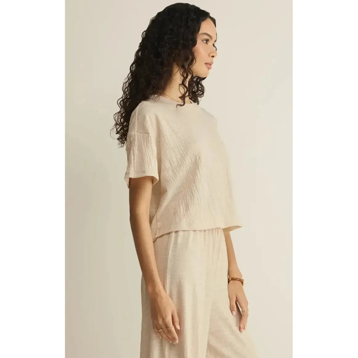 SWAY TEXTURED CROPPED TEE-LADIES T-SHIRTS & TANKS-Z SUPPLY-JB Evans Fashions & Footwear