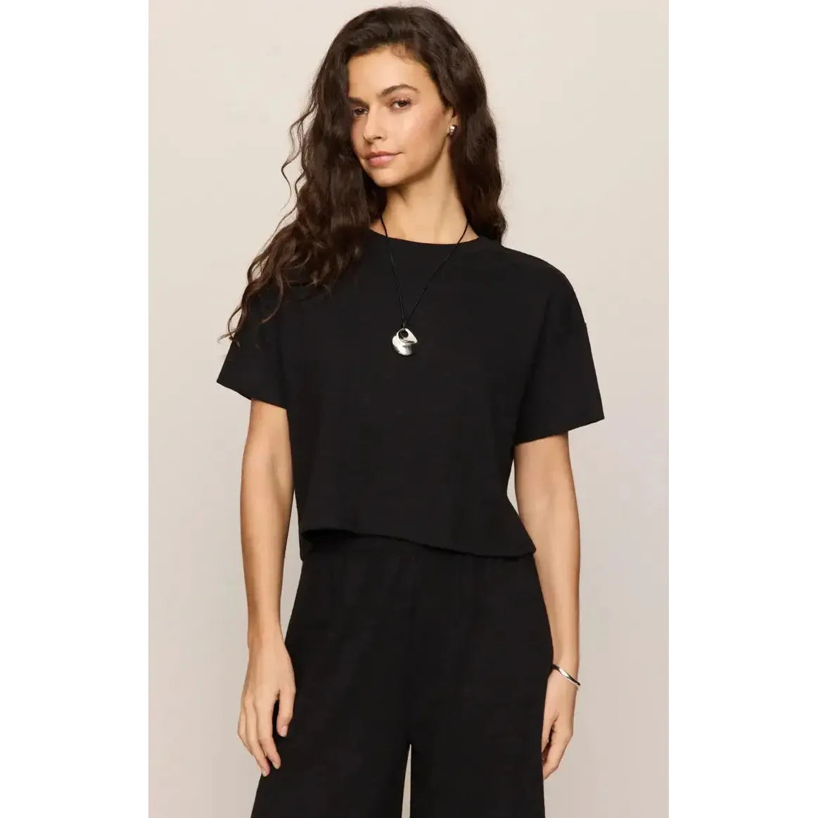 SWAY TEXTURED CROPPED TEE-LADIES T-SHIRTS & TANKS-Z SUPPLY-JB Evans Fashions & Footwear