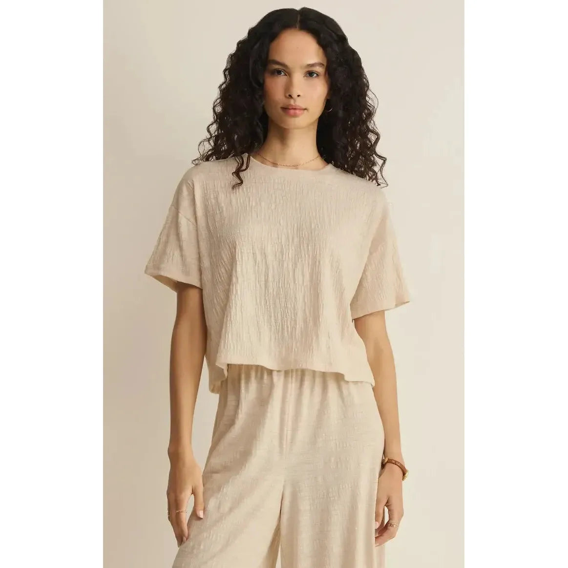 SWAY TEXTURED CROPPED TEE-LADIES T-SHIRTS & TANKS-Z SUPPLY-JB Evans Fashions & Footwear