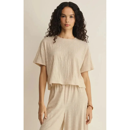 SWAY TEXTURED CROPPED TEE-LADIES T-SHIRTS & TANKS-Z SUPPLY-JB Evans Fashions & Footwear
