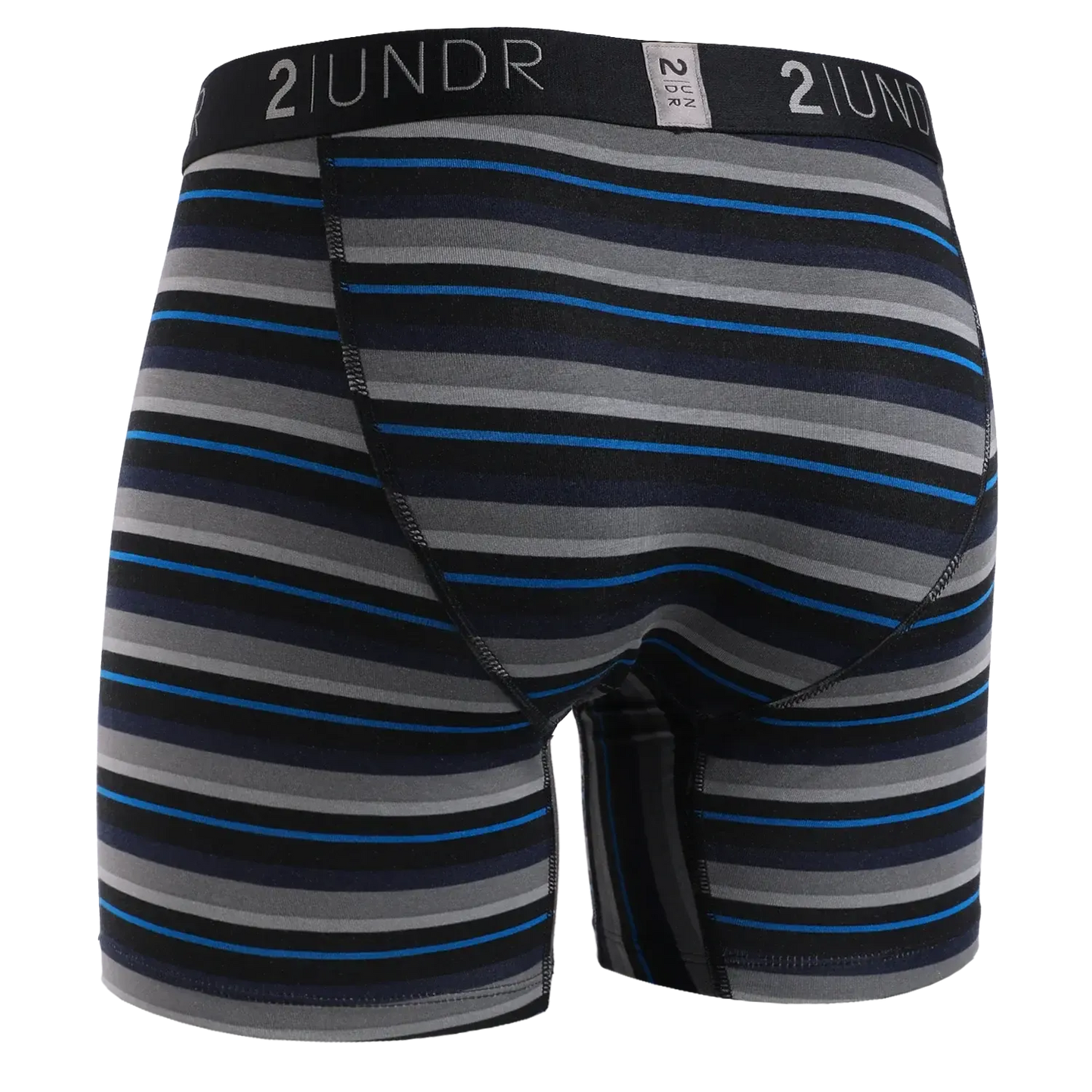 SWING SHIFT 6" BOXER BRIEF - BLUE STRIPE-MENS UNDERWEAR-2UNDR-JB Evans Fashions & Footwear
