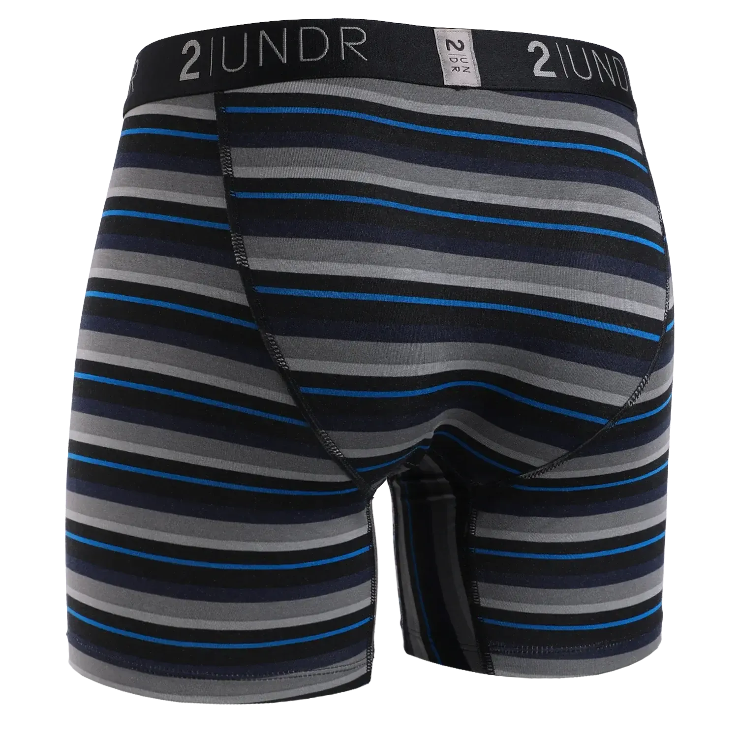 SWING SHIFT 6" BOXER BRIEF - BLUE STRIPE-MENS UNDERWEAR-2UNDR-JB Evans Fashions & Footwear