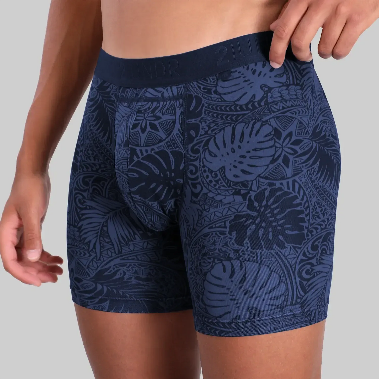 SWING SHIFT 6" BOXER BRIEF - COASTAL BLUE-MENS UNDERWEAR-2UNDR-JB Evans Fashions & Footwear