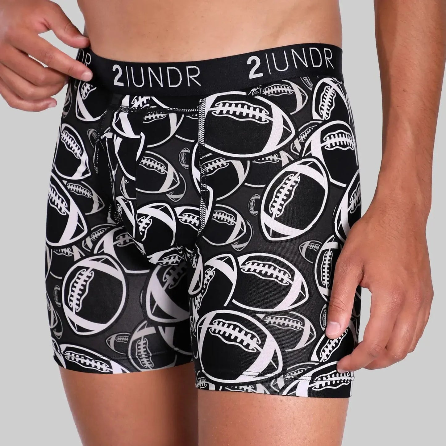 SWING SHIFT 6" BOXER BRIEF - GRID IRON-MENS UNDERWEAR-2UNDR-JB Evans Fashions & Footwear