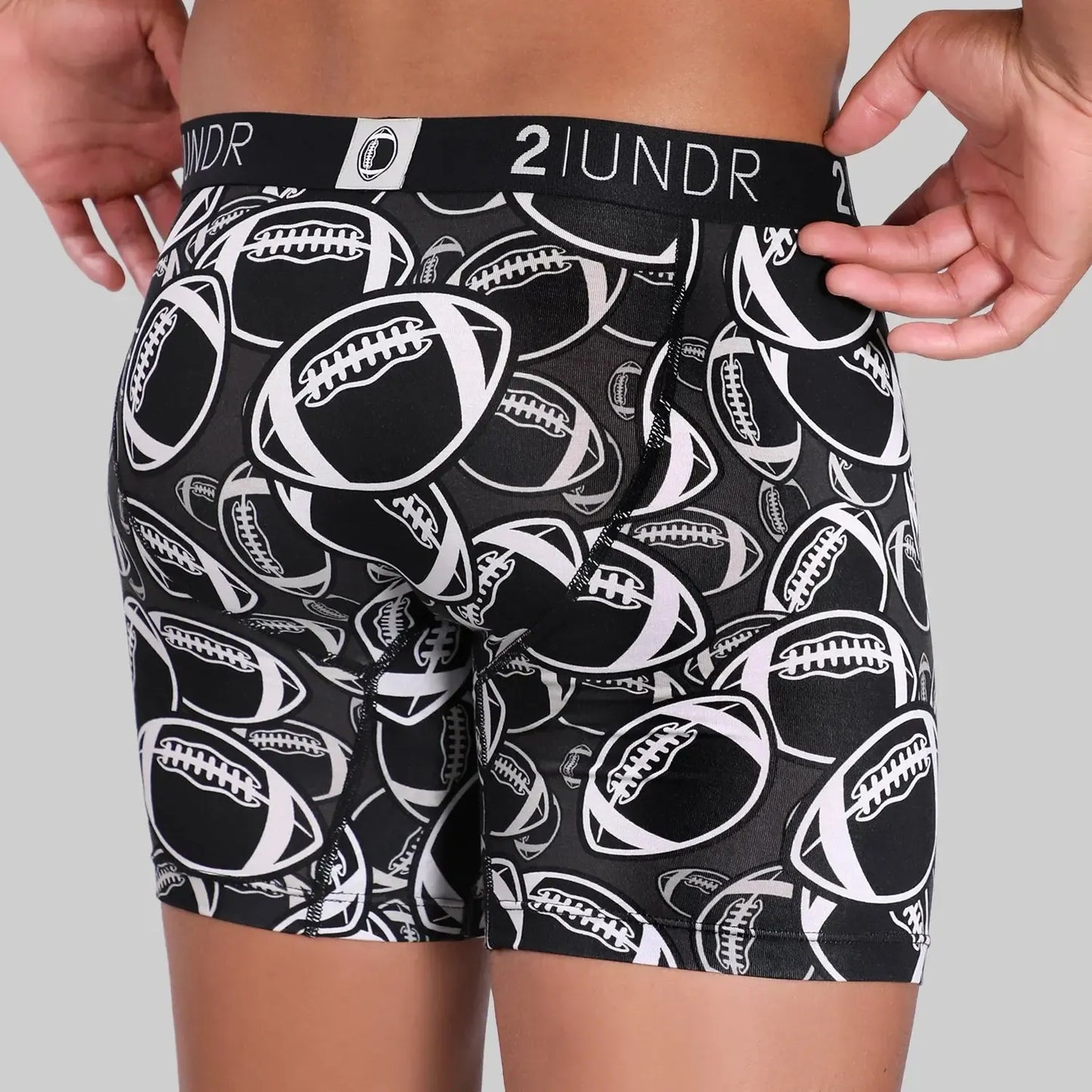 SWING SHIFT 6" BOXER BRIEF - GRID IRON-MENS UNDERWEAR-2UNDR-JB Evans Fashions & Footwear
