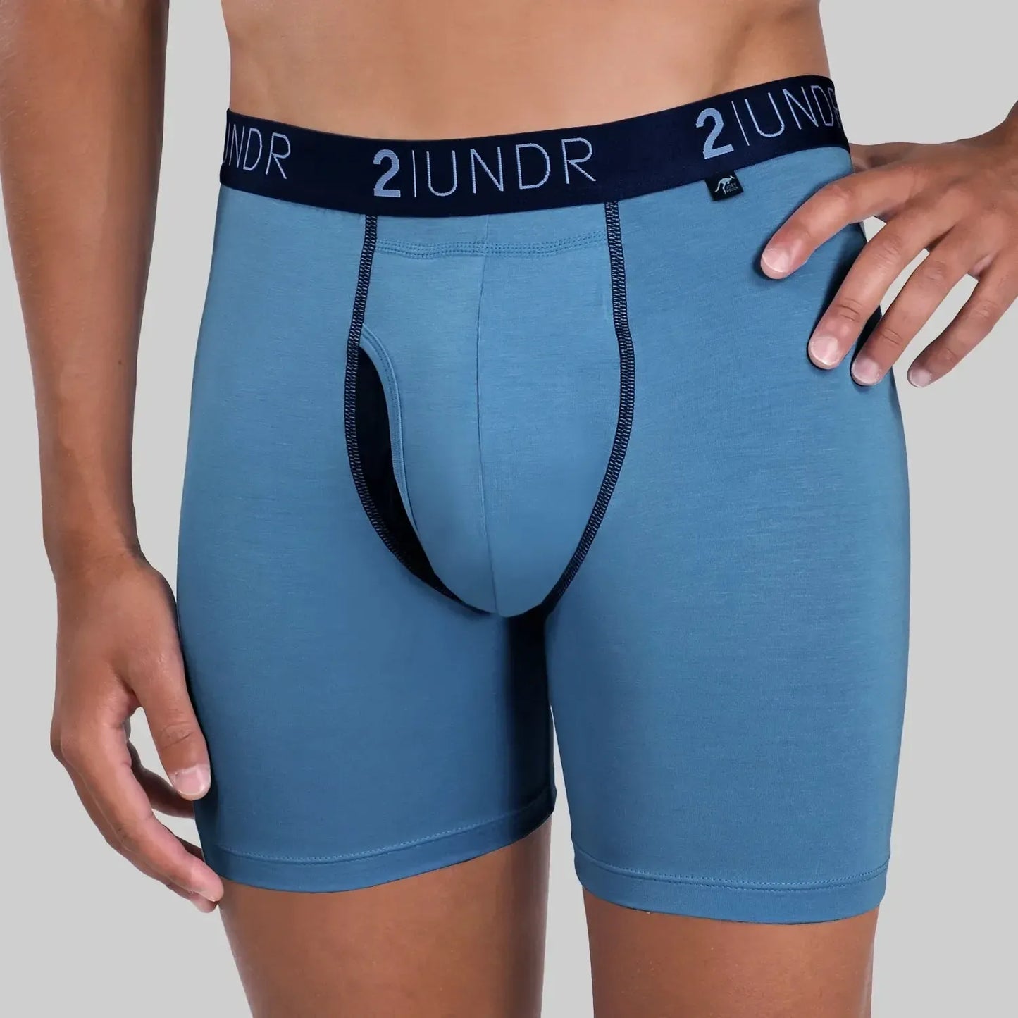 SWING SHIFT 6" BOXER BRIEF - SKY BLUE-MENS UNDERWEAR-2UNDR-JB Evans Fashions & Footwear