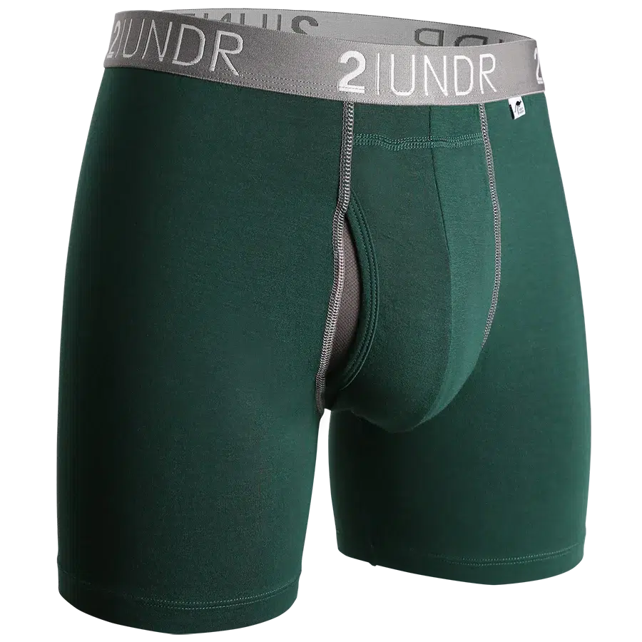 SWING SHIFT BOXER BRIEF - DARK GREEN-MENS UNDERWEAR-2UNDR-JB Evans Fashions & Footwear