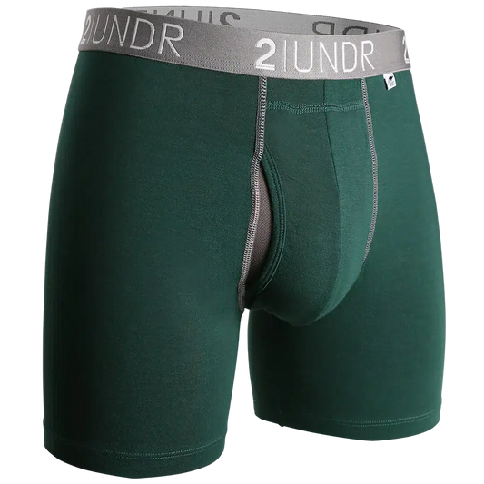 SWING SHIFT BOXER BRIEF - DARK GREEN-MENS UNDERWEAR-2UNDR-JB Evans Fashions & Footwear