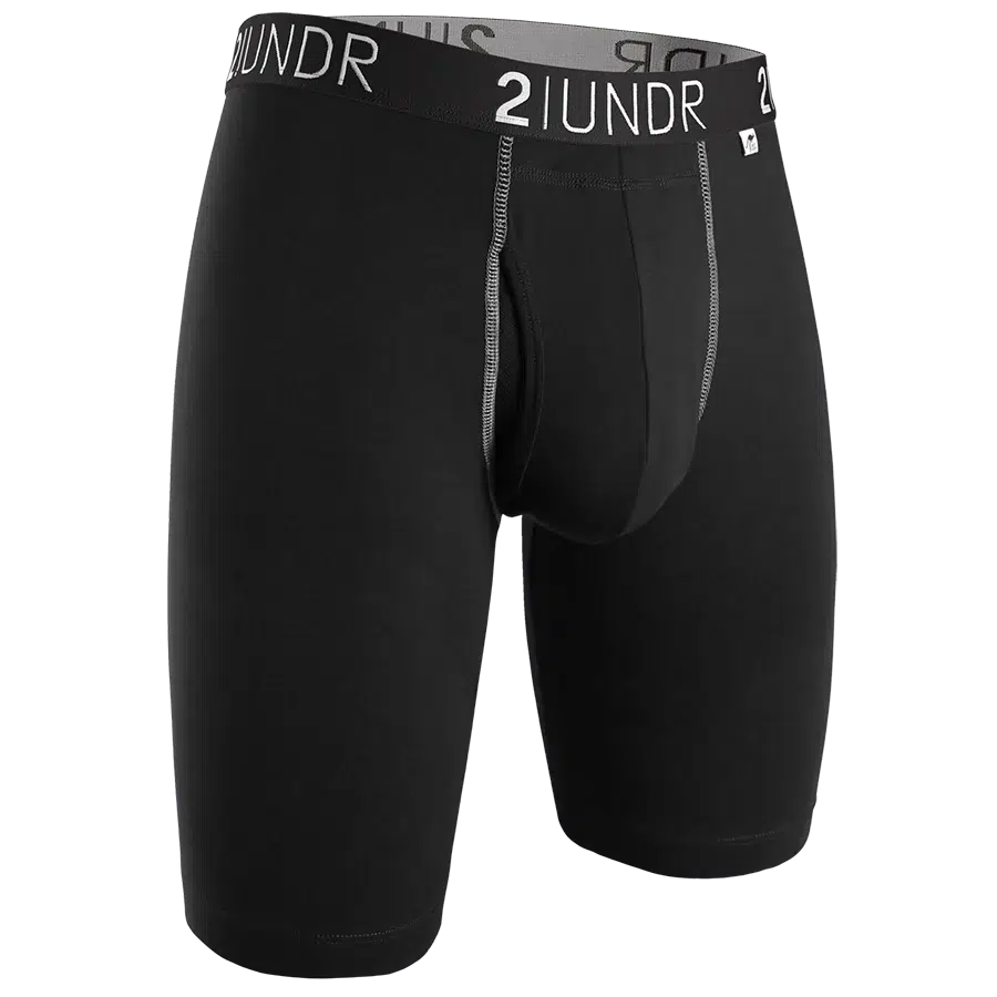 SWING SHIFT LONG LEG - BLACK/GREY-MENS UNDERWEAR-2UNDR-JB Evans Fashions & Footwear