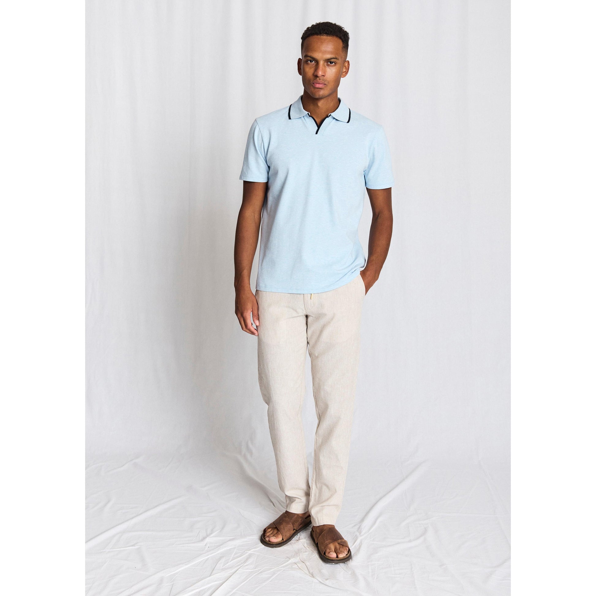 SYROS S/S BUTTONLESS POLO-MENS T-SHIRTS & POLO'S-BRUUN STENGADE-JB Evans Fashions & Footwear