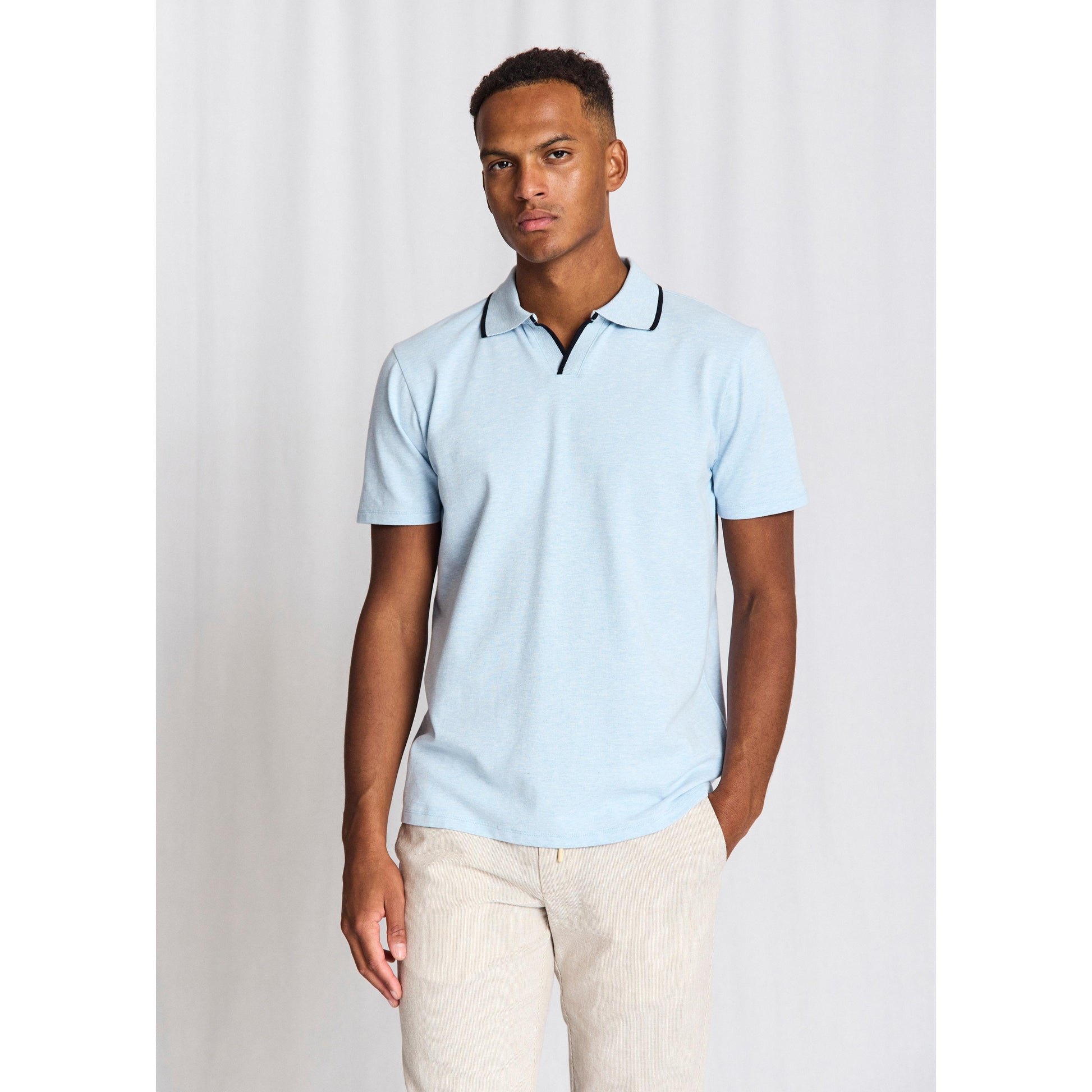 SYROS S/S BUTTONLESS POLO-MENS T-SHIRTS & POLO'S-BRUUN STENGADE-JB Evans Fashions & Footwear