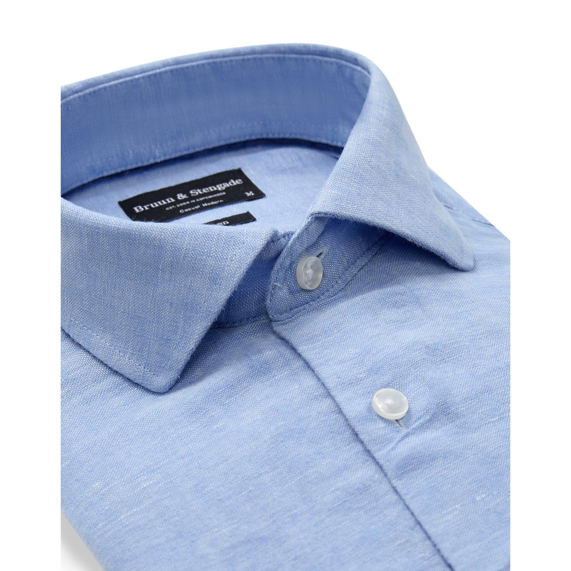 TAHAKA L/S LINEN MODERN FIT-MENS SHIRTS-BRUUN STENGADE-JB Evans Fashions & Footwear