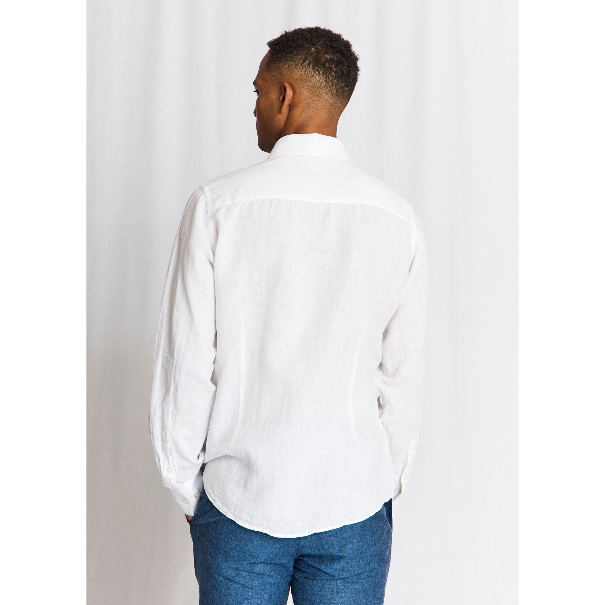 TAHAKA L/S LINEN MODERN FIT-MENS SHIRTS-BRUUN STENGADE-JB Evans Fashions & Footwear