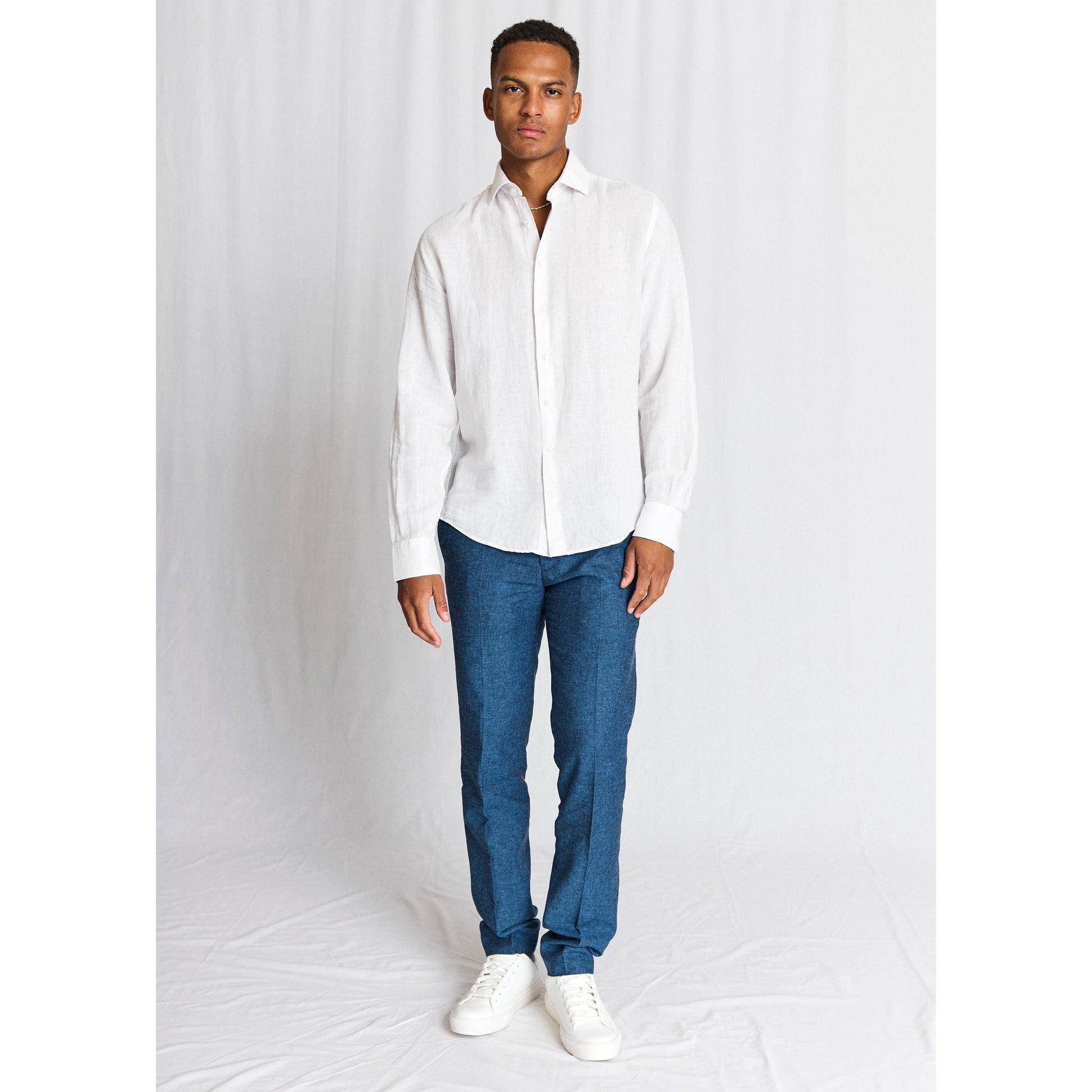 TAHAKA L/S LINEN MODERN FIT-MENS SHIRTS-BRUUN STENGADE-JB Evans Fashions & Footwear