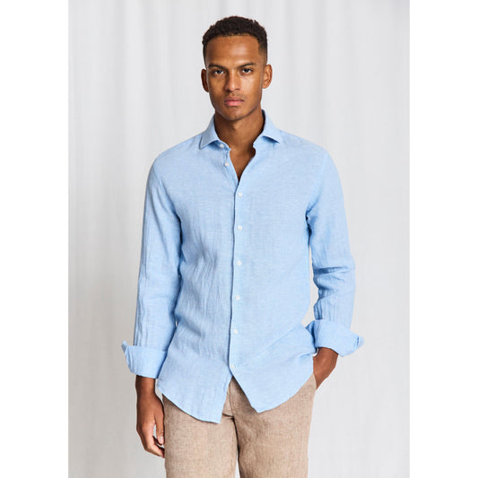 TAHAKA L/S LINEN MODERN FIT-MENS SHIRTS-BRUUN STENGADE-JB Evans Fashions & Footwear