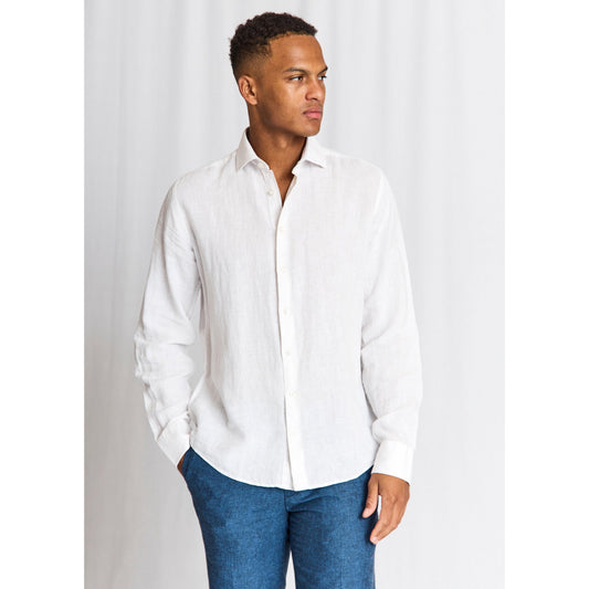 TAHAKA L/S LINEN MODERN FIT-MENS SHIRTS-BRUUN STENGADE-JB Evans Fashions & Footwear