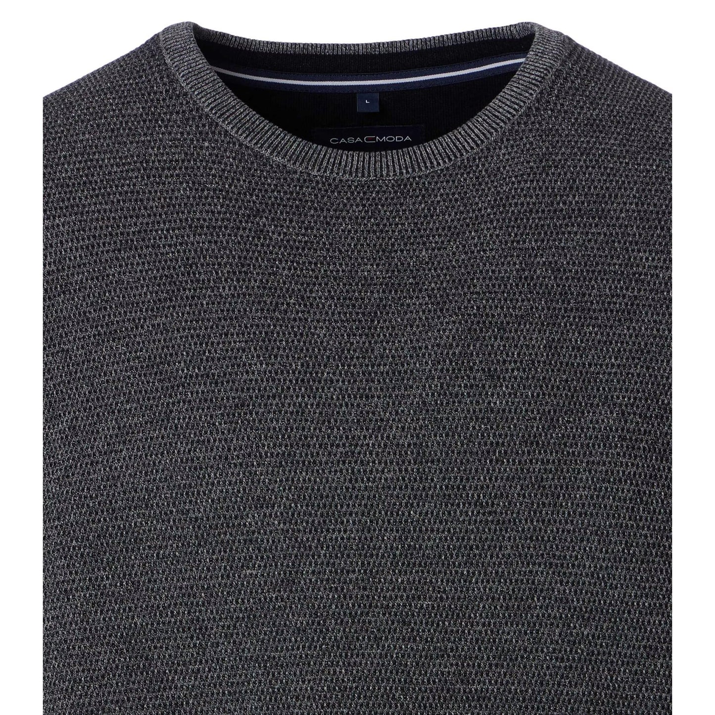 TEXTURED KNIT CREWNECK SWEATER-MENS SWEATERS & KNITS-CASA C MODA-JB Evans Fashions & Footwear