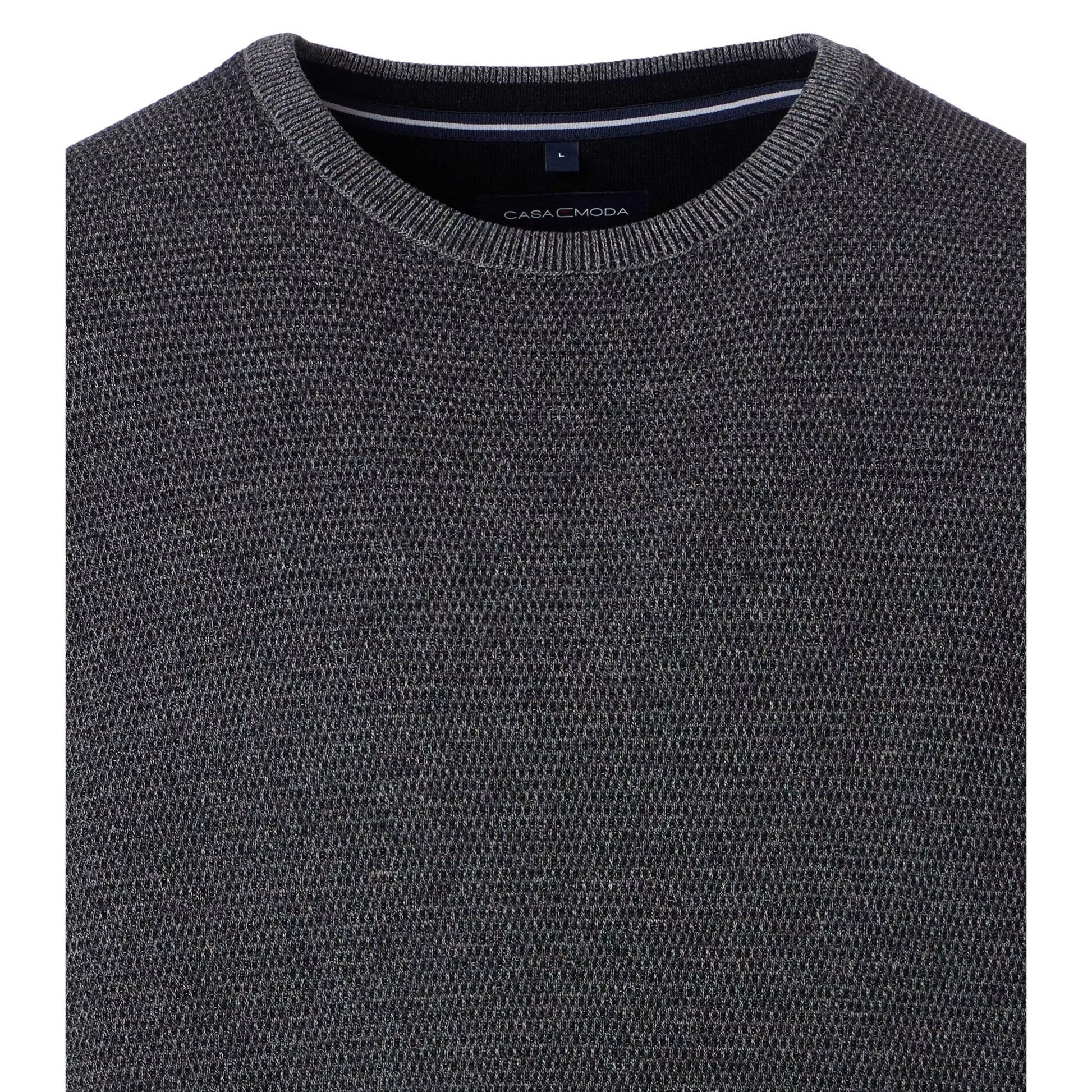 TEXTURED KNIT CREWNECK SWEATER-MENS SWEATERS & KNITS-CASA C MODA-JB Evans Fashions & Footwear
