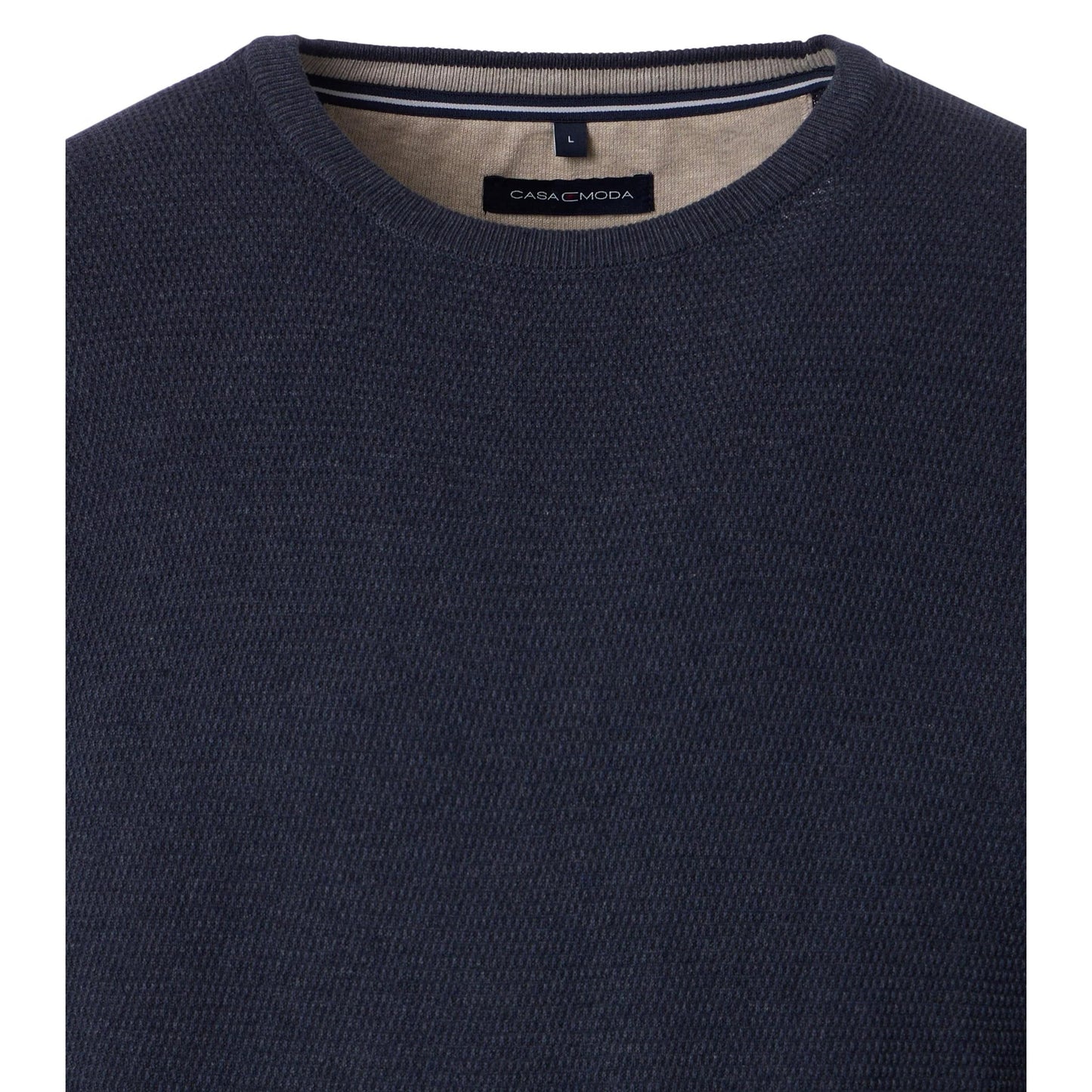 TEXTURED KNIT CREWNECK SWEATER-MENS SWEATERS & KNITS-CASA C MODA-JB Evans Fashions & Footwear